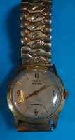 Auktion 340 / Los 2002 <br>Ruhla Anker Antimagnetic Armbanduhr mechanisch Handaufzug, läuft, Metall Zugband