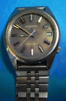 Los 2010 <br>Vintage Quartz Herrenuhr "Porta electron", Metallband, guter Zustand