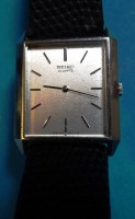 Los 2015 <br>Quartz eckige DAU "Seiko", Lederband fehlt Schliesse, Uhr sehr guter Zustand