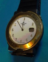 Auktion 340 / Los 2017 <br>"Junghans Mega " Quartz Armbanduhr Funkuhr, D-35 mm, guter Zustand