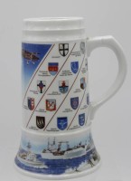 Los 8030 <br>hoher Bierkrug, Bundesmarine, Boden mit Lithophanie, H-19,5cm.