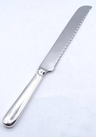 Auktion 340 / Los 11012 <br>Brotmesser mit Silbergriff 800/000, L. 29,0cm