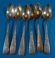 Los 11015 <br>6 Teelöffel, Silber-800- , L-13 cm, zus. 63 gr.
