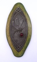 Auktion 340 / Los 15005 <br>Jugendstil Klingelknopf , Libellen Motiv,  15,5 x 7,5cm