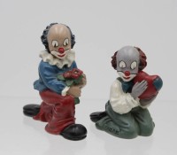Auktion 340 / Los 15008 <br>2x kl. Gilde-Clowns, ca. H-6,5cm.