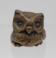 Los 15013 <br>kl. Eule, Bronze, ca. H-4cm.