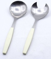 Auktion 340 / Los 15017 <br>Salatbesteck, Strata, GJ - Georg Jensen, Denmark, L. 20,5-21,0cm