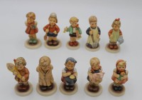 Los 9010 <br>10x div. Hummel-Club Figuren, Goebel, je ca. H-10cm.