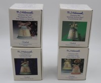 Los 9011 <br>4x div. Weihnachtsglocken, Hummelmotive, Goebel, 1992, 93, 96 u. 97, orig. Kartons