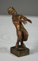Wiener Bronze, Faun, wohl Bergmann, gemarkt, wohl Teil einer Gruppe, H-11cm.