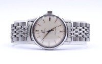Los 2029 <br>Herren Armbanduhr "Omega", Seamaster, Automatikwerk, Werk läuft, D. 33,5mm, Deckelgravur Alfred Penasa, gewidmet für 25 Jahre treue Mitarbeit Aluminium AG Menziken
