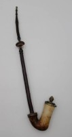 Auktion 340 / Los 16022 <br>langstielige Meerschaumpfeife, 19. Jhd., ca. L-51cm.