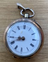 Los 2043 <br>mechan. Damen-Umhängeuhr, Silber-800-, Werk läuft