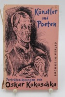 Auktion 340 / Los 3003 <br>Künstler und Poeten, Bildniszeichnungen von Oskar Kokoschka, 1954, Gebrauchsspuren