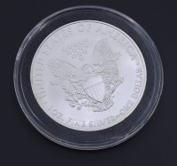 Auktion 340 / Los 6018 <br>One Dollar 2008 USA 1 Oz Finesilver , in Kapsel