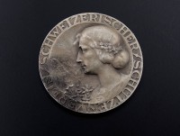 Los 6029 <br>Silbermedaille 925/000 Schweizerischer Schützenverein , 300 M , 19,5g., Namensgravur