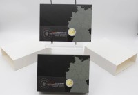Los 6033 <br>2x Münzsätze, 2 Euro Polymer-Gedenkausgaben, in orig. Etui(beleuchtet)