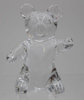 Auktion 340 / Los 10019 <br>Teddy, Daum France, farbloses Glas, H-9,9cm