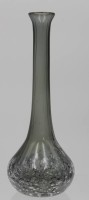 Los 10030 <br>Rauchglas-Vase, Blaseneinschlüsse, H-24cm.