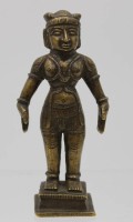 Auktion 340 / Los 15543 <br>kl. Bronze, Hindu-Gottheit, H-11,5cm.
