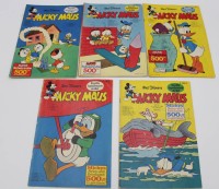 Auktion 340 / Los 3016 <br>5x Ausgaben "Mickey Mouse", 1968, Nr. 19, 34, 36, 44 u. 52
