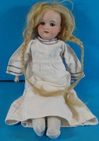 Los 12048 <br>Porzellankopfpuppe Armand Marseille 370, H-40 cm, mit Lederkörper