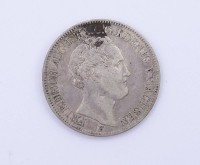 1 Thaler 1854 Friedrich August V.G.G. König von Sachsen F, 22,00g., D. 34,0mm