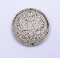 1 Rubel 1897 Russland  Nikolaus II. 1894-1917, 19,75g., D. 33,4mm