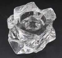 Los 10051 <br>Leuchter, Peil, farbloses Glas, ca. H-6cm.
