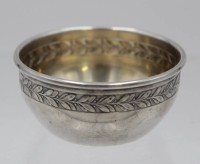 Los 11035 <br>kl. Schale, WMF, versilbert, um 1920, H-3,3cm D-7cm.