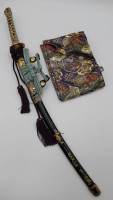 Los 15561 <br>Wakizashi, Japan, erworben um 1970 in Saporo, L-71cm, ungeschärft