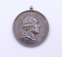 Medaille Verdienst um das Vaterland Friedrich August König von Sachsen, gehenkelt, 20,01g., D. 35,6mm