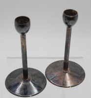 Los 11041 <br>Leuchter-Paar, Silverplate Berg, Danmark, ca. H-12,8cm.