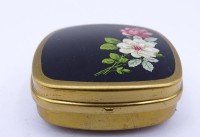 Los  <br>kleine Pillendose aus Messing verziert mit Blüten Ø4,1 cm