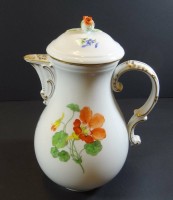 Auktion 369<br>Jumbo-Kaffeekanne "Meissen" Blumen, 2.Wahl , H-26 cm, 2 Liter 