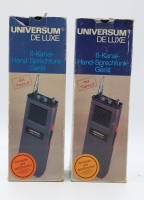Auktion 369<br>2x Funkger&auml;te, Universum DeLuxe, orig. Karton, 6 Kanal, laut Einlieferer funktionst&uuml;chtig, ohne Ladekabel