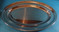 Auktion 500014 / Los  <br>gr. ovale Platte "WMF" Cromagan, 47x32 cm, Gebrauchsspuren