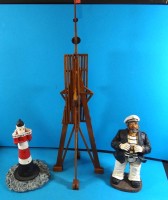 Auktion 500014 / Los  <br>3 Teile maritime Dekoration, Kugelbake Handarbeit und H-55 cm