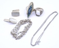 Auktion 500014 / Los  <br>Konvolut div. Silber Schmuck, teils defekt, zus. 34,5g.