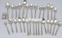 Auktion 500014 / Los  <br>Konvolut div. versilberte Besteckteile, zus. 834g.