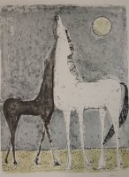 Los 5035 <br>Ossi CZINNER (1925-2014),Pferde, Farblithographie, ungerahmt, BG 56,5 x 44,5cm