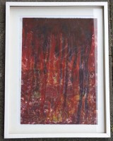 Los 4041 <br>Hermann Nitsch ( 1938 - 2022 ) Mischtechnik auf Prägedruck (Unikat) , Nummeriert 14/50, unten Rechts Signiert und Datiert ´99, Echtheit bestätigt durch die "Nitsch Foundation" Wien Motivgröße : 53,4 x 37,7 cm 