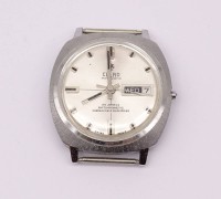 Auktion 500014 / Los  <br>Herren Armbanduhr "Claro", automatikwerk, Werk läuft, Gehäuse 37,3x36,5mm, Krone fehlt