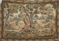 gr. Wandgobelin, Parkszene,wohl 60/70er Jahre, ca. 172  x 119cm.