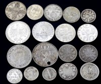 Auktion 500014 / Los  <br>Konvolut div. Silber Münzen, zus. 133,5g.