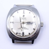 Auktion 500014 / Los  <br>Herren Armbanduhr "Claro", Automatikwerk, Werk läuft, 2 Zeiger lose, Gehäuse 37,5x36mm
