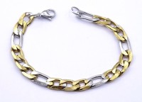 Los  <br>Modeschmuck Herren Armband mit Karabiner Verschluss, L. 22cm