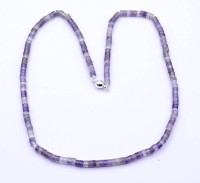 Los 1028 <br>Amethyst Halskette mit Magnetverschluss, L. 48cm, 16,5g.