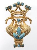 Los 1041 <br>Modeschmuckbrosche, Christian Dior, 1964, 4,5 x 2,7cm.