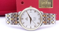 Auktion 341 / Los 2001 <br>Herren Armbanduhr "Omega" De Ville Prestige Co-Ax" Automatikwerk, Werk läuft, D. 36,3m, anbei Etui und Kaufbeleg